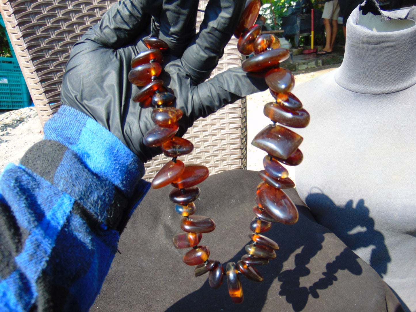 88 gram Small Beads Combination Necklace Indonesian Amber for Healing A655