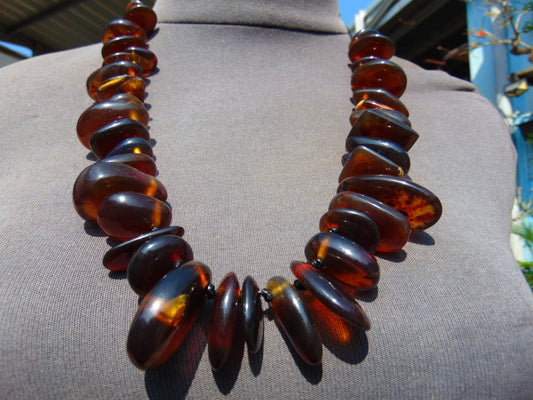 88 gram Small Beads Combination Necklace Indonesian Amber for Healing A655