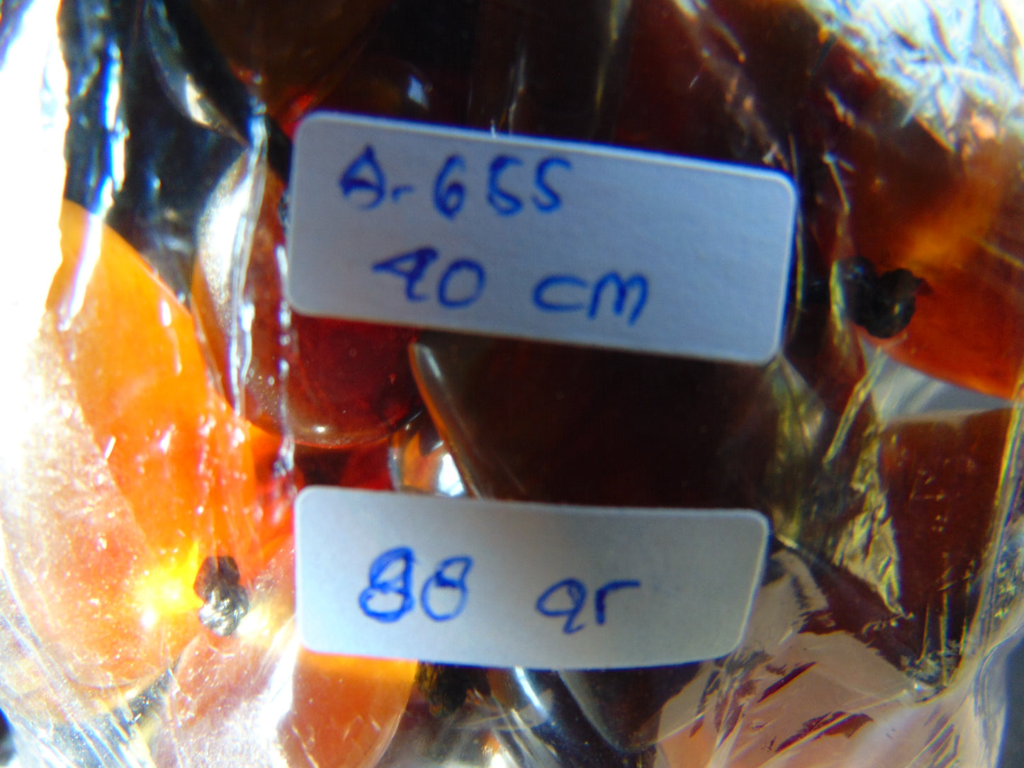 88 gram Small Beads Combination Necklace Indonesian Amber for Healing A655