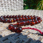 47 gr Hand Tasbih Mesbah Rosary 36 Beads 12 mm Indonesian Cherry Red Amber for Healing No.34