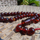 47 gr Hand Tasbih Mesbah Rosary 36 Beads 12 mm Indonesian Cherry Red Amber for Healing No.34