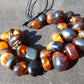 52 gram Small Beads Combination Necklace Indonesian Red White Amber for Healing A658