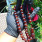47 gr Hand Tasbih Mesbah Rosary 36 Beads 12 mm Indonesian Cherry Red Amber for Healing No.34