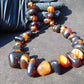 52 gram Small Beads Combination Necklace Indonesian Red White Amber for Healing A658