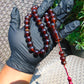 47 gr Hand Tasbih Mesbah Rosary 36 Beads 12 mm Indonesian Cherry Red Amber for Healing No.34