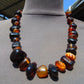 52 gram Small Beads Combination Necklace Indonesian Red White Amber for Healing A658