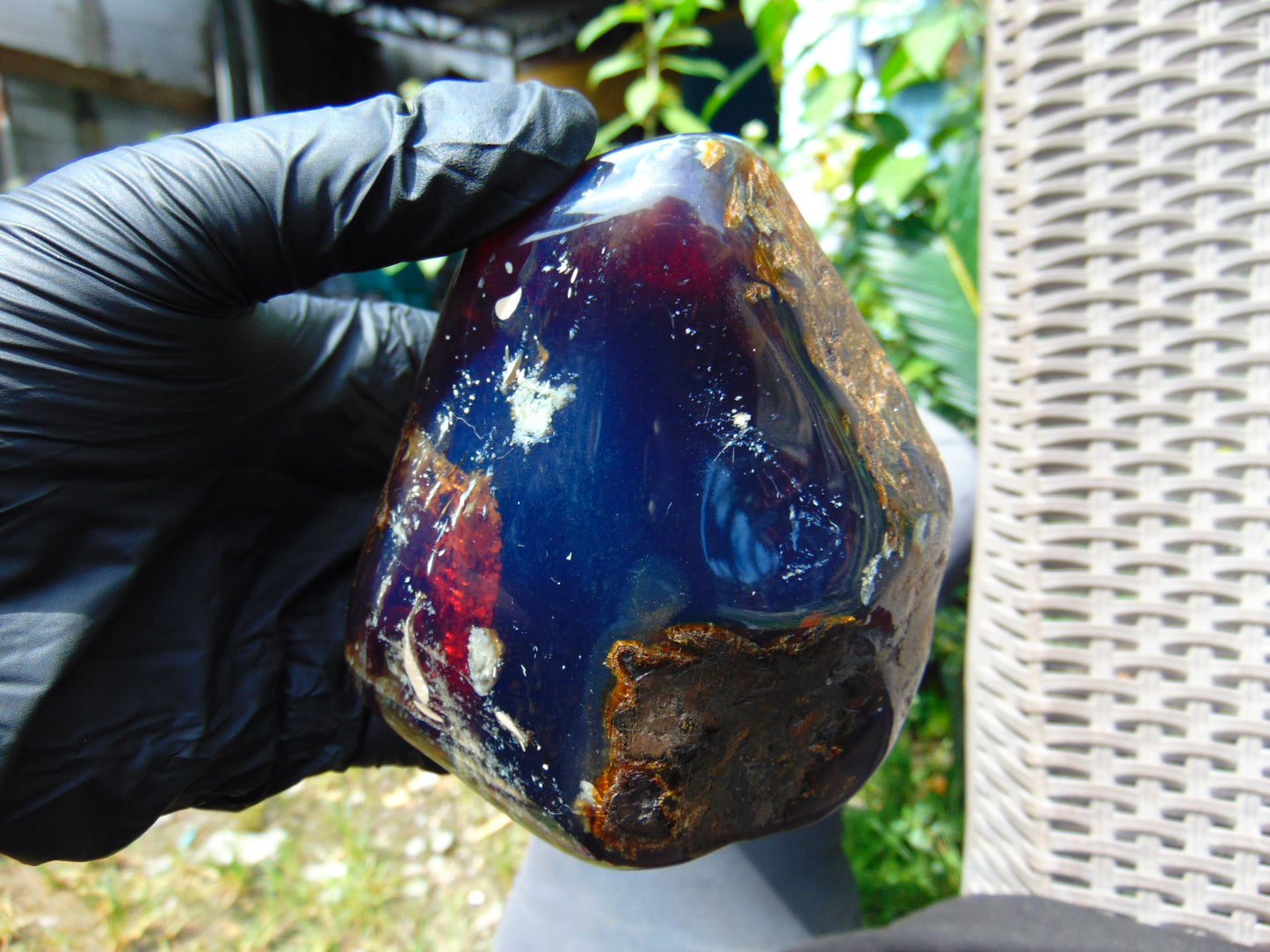 332 Gr Full Polished Indonesian Blue Amber for Healing ML86