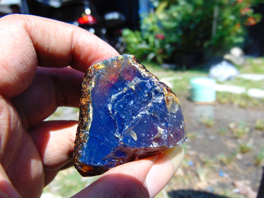 29 gram Rough Raw Indonesian Blue Amber for Healing RBM19