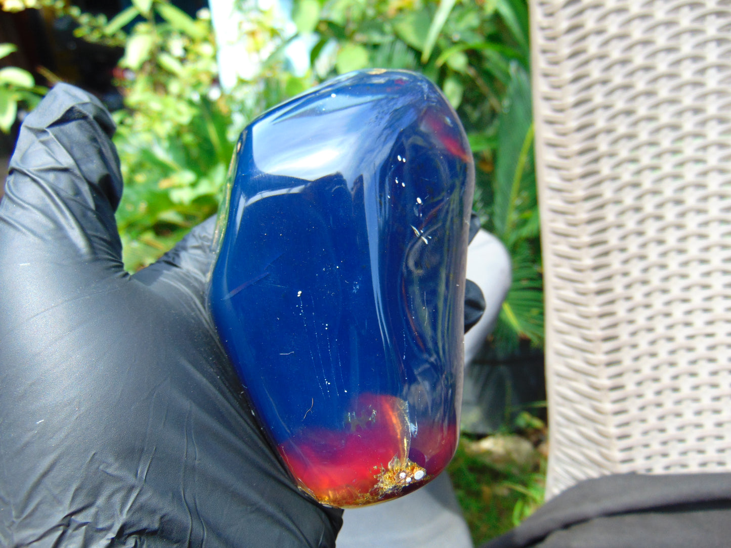 264 Gr Full Polished 105x65x57 Indonesian Blue Amber for Healing ML87