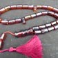 79 gr Komboloi Rosary 33+2 Beads 12x18 mm Indonesian Red Amber for Healing TT12