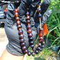 47 gr Hand Tasbih 35 Beads 12 mm Indonesian Black Blue Amber for Healing No.28