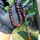 47 gr Hand Tasbih 35 Beads 12 mm Indonesian Black Blue Amber for Healing No.28