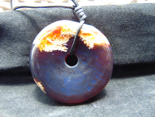 22 gr Donut Pendant Indonesian Blue Amber for Healing 26A38