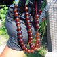 49 gr Hand Tasbih Mesbah Rosary 36 Beads 12 mm Indonesian Cherry Red Amber for Healing No.35
