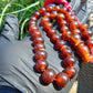 49 gr Hand Tasbih Mesbah Rosary 36 Beads 12 mm Indonesian Cherry Red Amber for Healing No.35