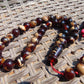 48 gr Hand Tasbih Mesbah Rosary 36 Beads 12 mm Indonesian Red White Amber for Healing No 30