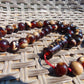 48 gr Hand Tasbih Mesbah Rosary 36 Beads 12 mm Indonesian Red White Amber for Healing No 30