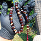 48 gr Hand Tasbih Mesbah Rosary 36 Beads 12 mm Indonesian Red White Amber for Healing No 30