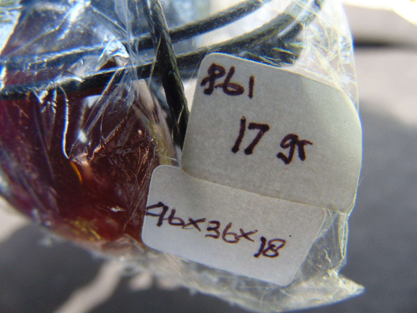 17 gram Pendant Indonesian Blue Red Amber for Healing p61