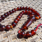 47 gr Hand Tasbih Mesbah Rosary 36 Beads 12 mm Indonesian Red Amber for Healing No 25