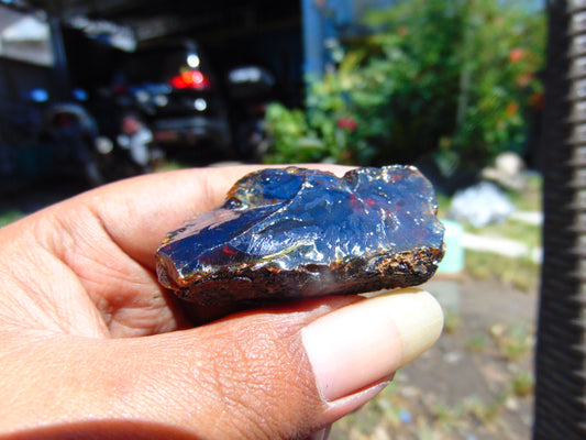 14 gram Rough Raw Indonesian Blue Amber for Healing RBM27