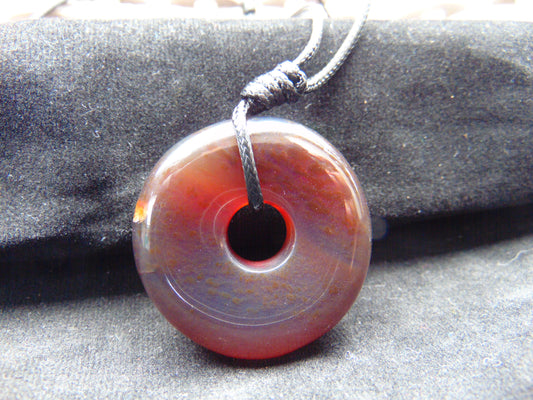 13.3 gr Donut Pendant Indonesian Crsytal Amber for Healing 26N25