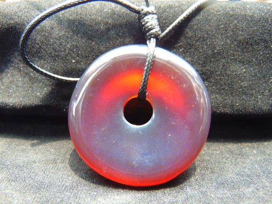 11 gr Donut Pendant Indonesian Blue Amber for Healing 26N15