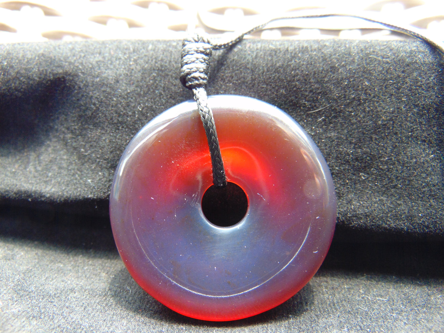 11 gr Donut Pendant Indonesian Blue Amber for Healing 26N15