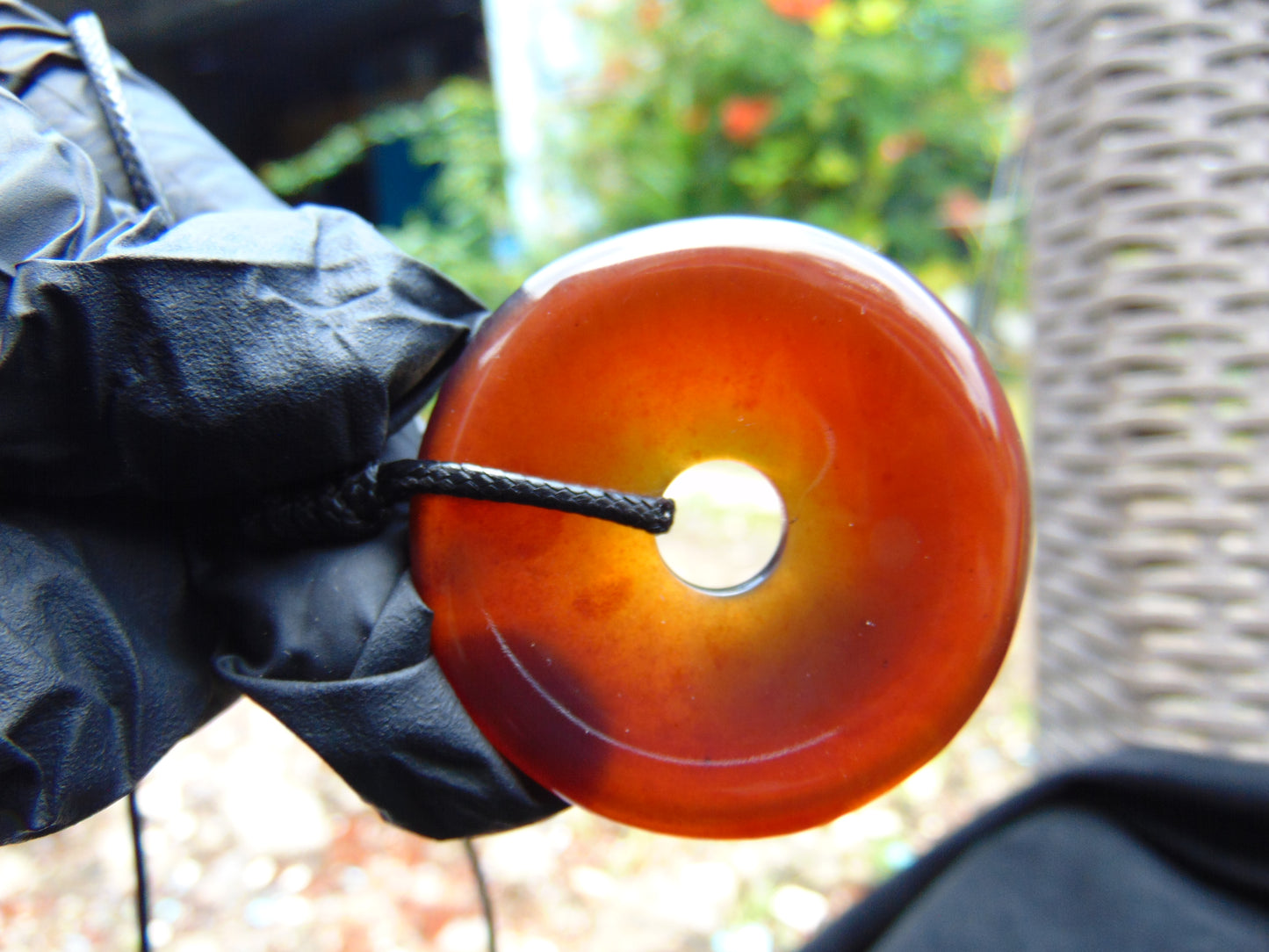 11 gr Donut Pendant Indonesian Blue Amber for Healing 26N15