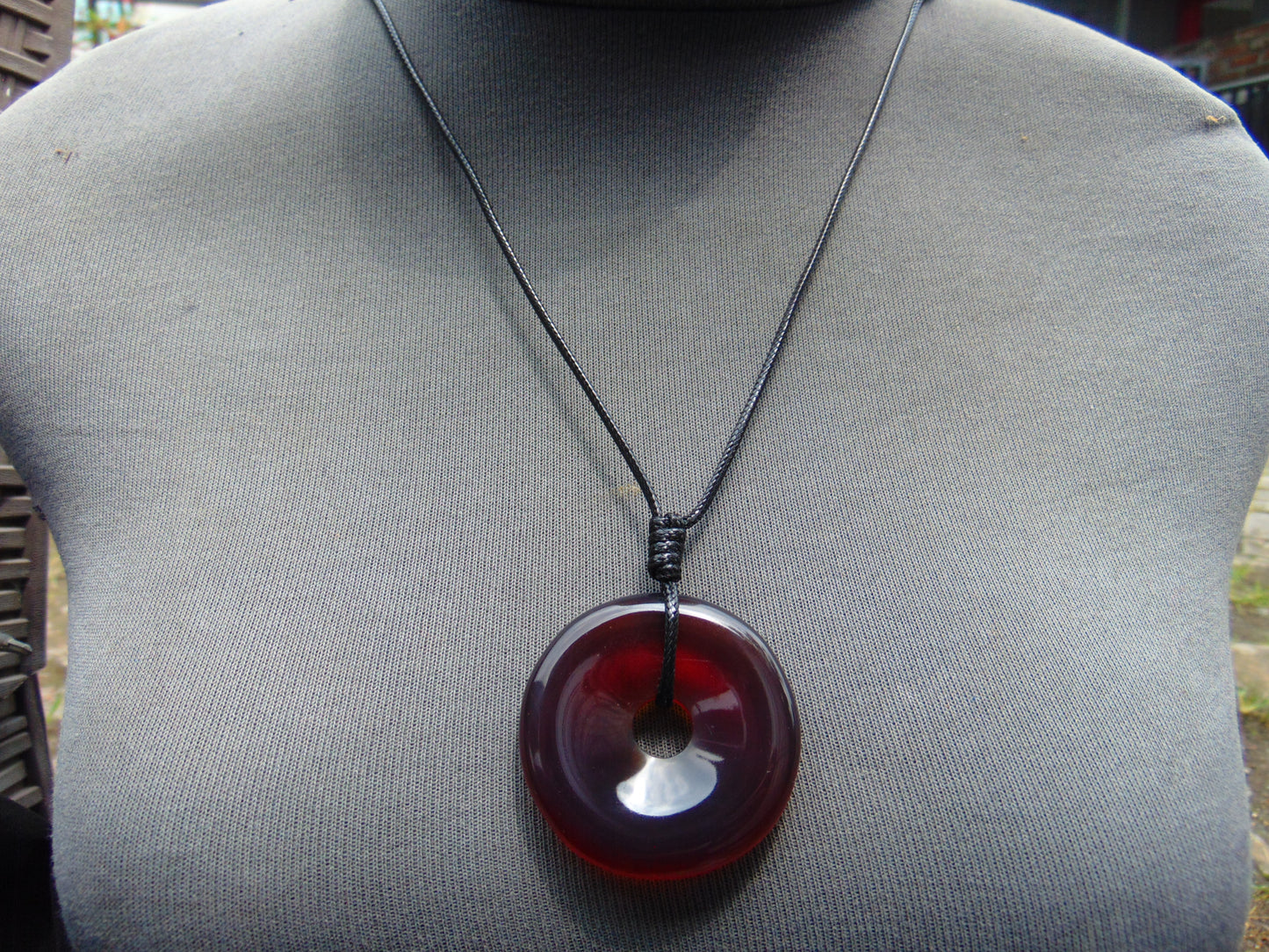 11 gr Donut Pendant Indonesian Blue Amber for Healing 26N15