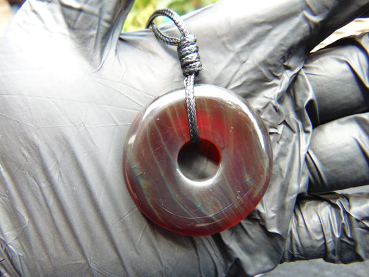 9.7 gr Donut Pendant Indonesian Blue Amber for Healing 26N2