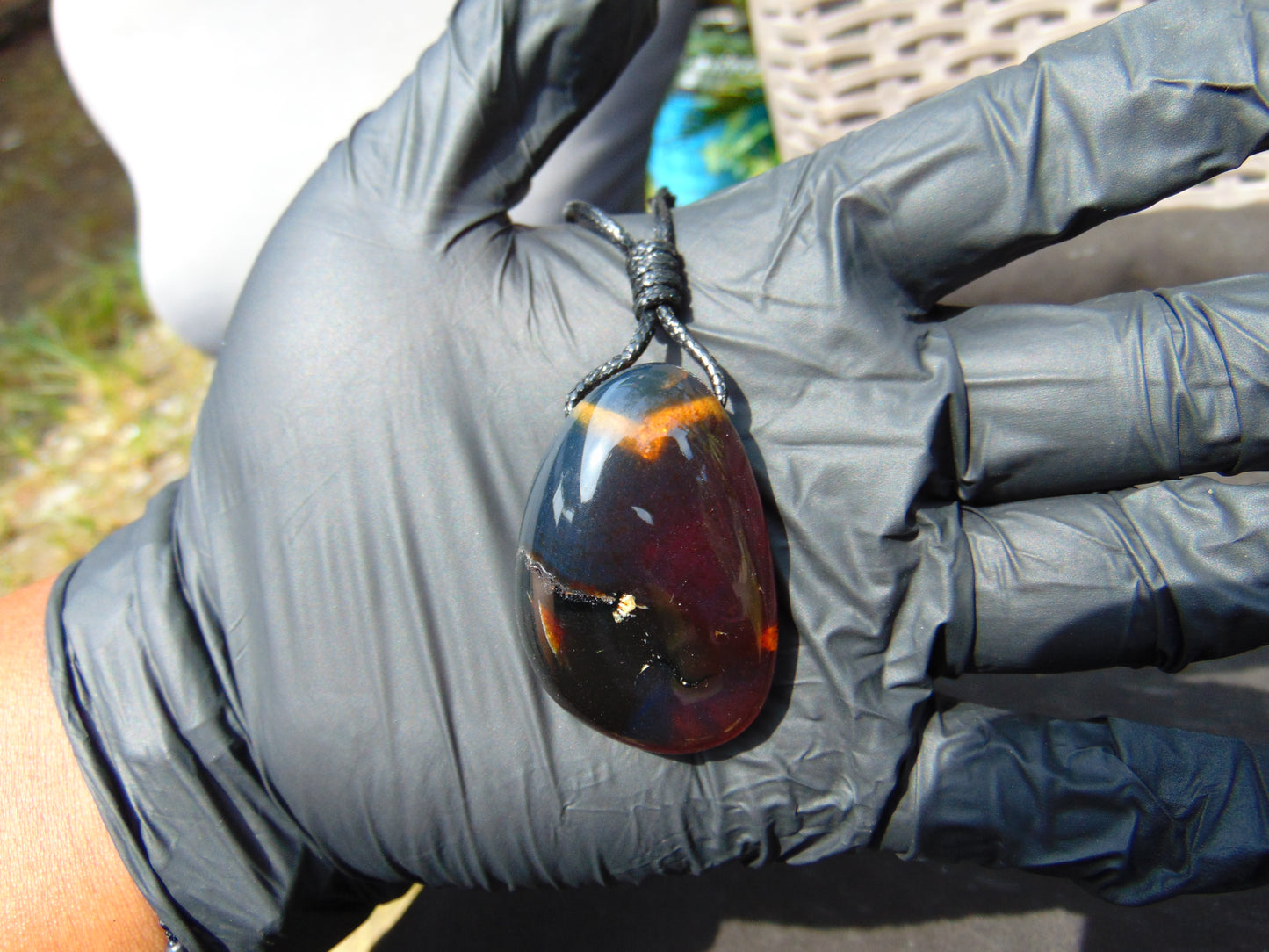 15 gr Pendant Indonesian Blue Amber for Healing PB118
