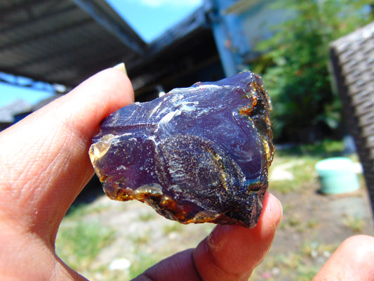 29 gram Rough Raw Indonesian Blue Amber for Healing RBM55