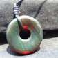 7.2 gr Donut Pendant Indonesian Green Amber for Healing 26N23