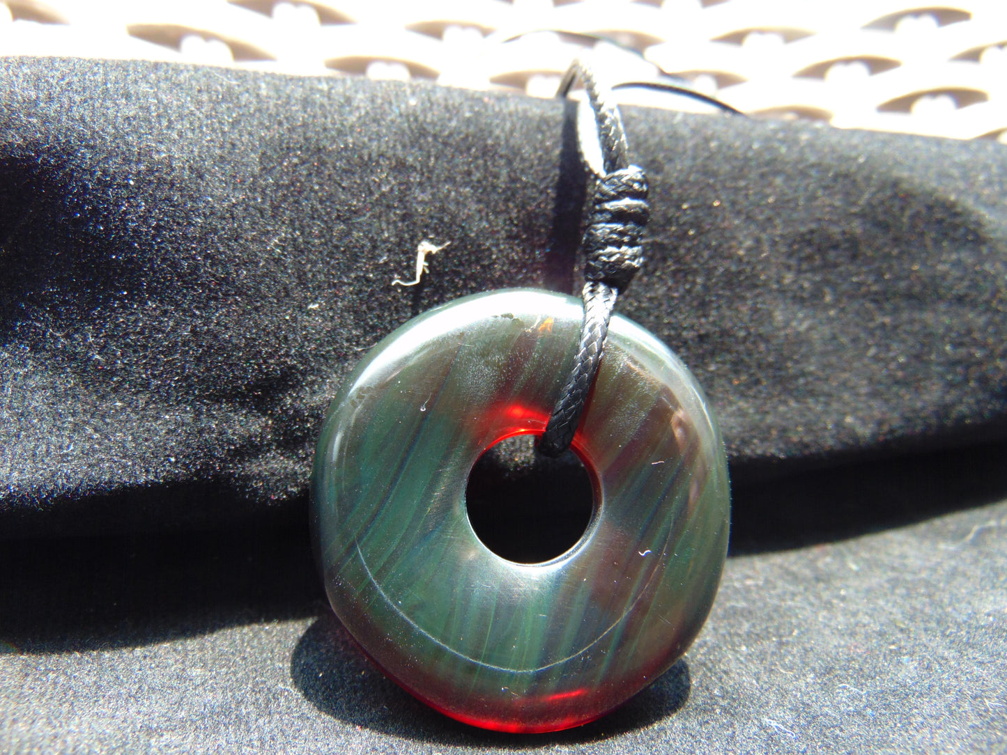7.2 gr Donut Pendant Indonesian Green Amber for Healing 26N23
