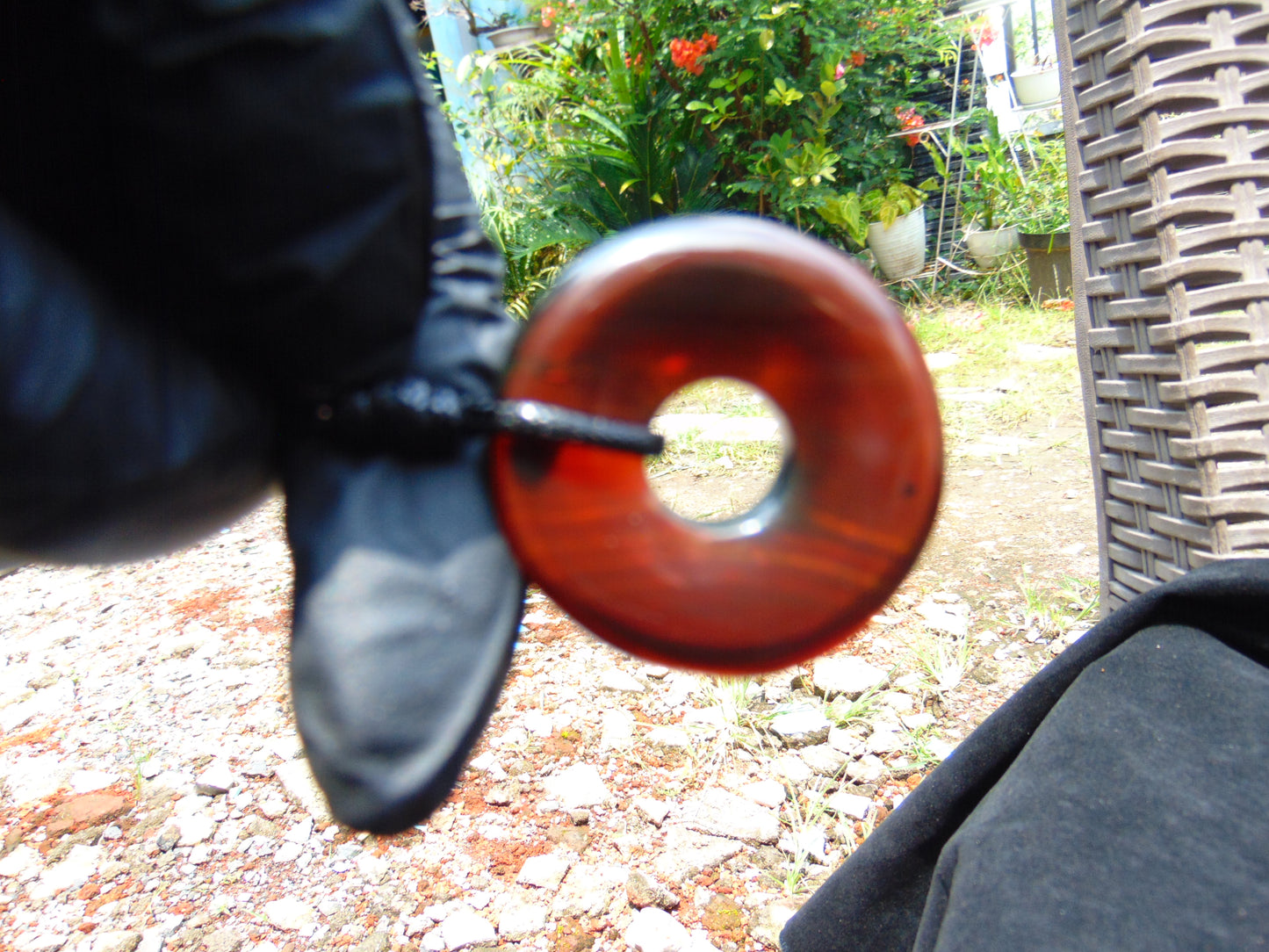 7.2 gr Donut Pendant Indonesian Green Amber for Healing 26N23