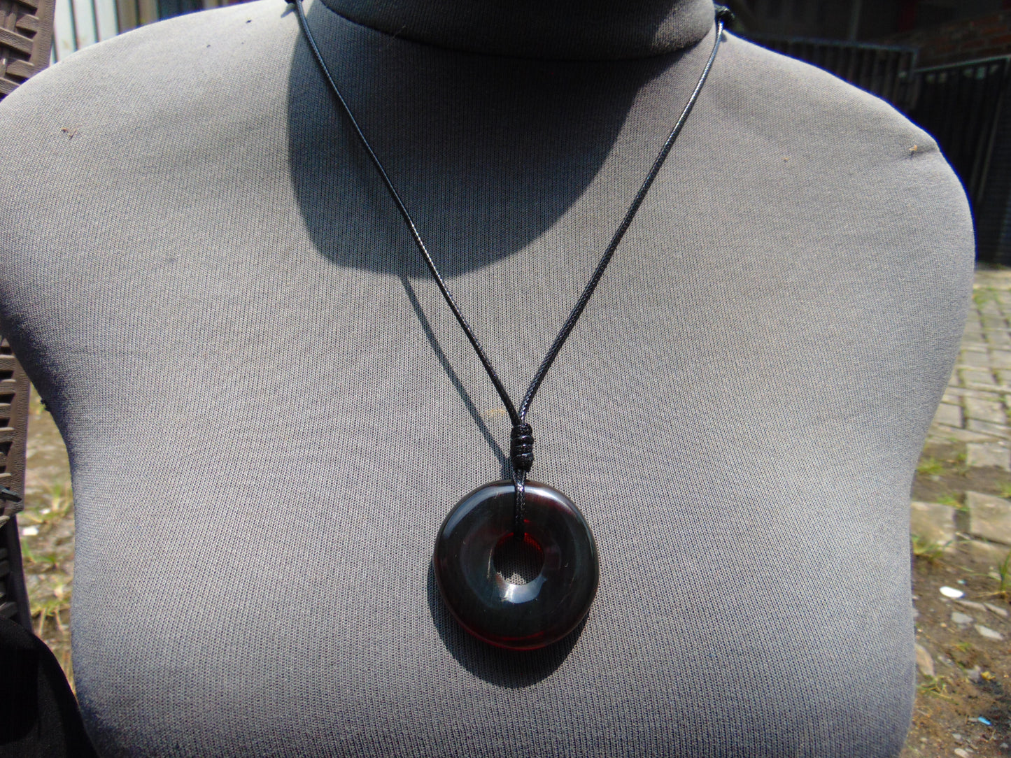7.2 gr Donut Pendant Indonesian Green Amber for Healing 26N23