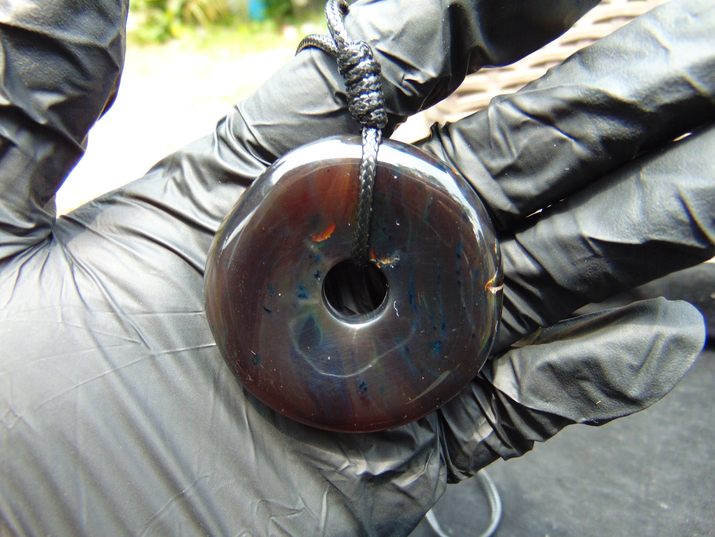17.6 gr Donut Pendant Indonesian Amber for Healing 26N27