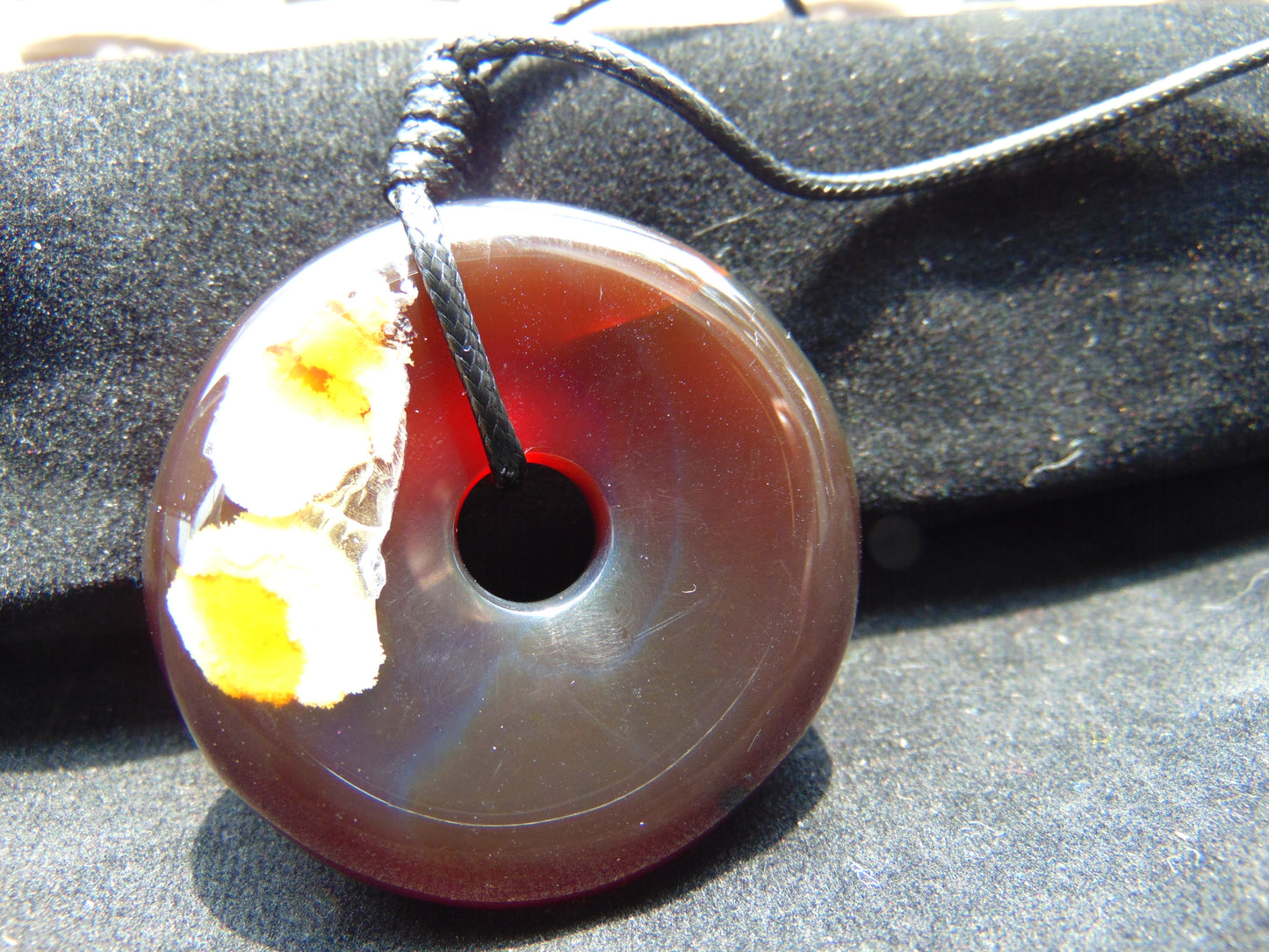 18 gr Donut Pendant Indonesian Crsytal Amber for Healing 26Y28
