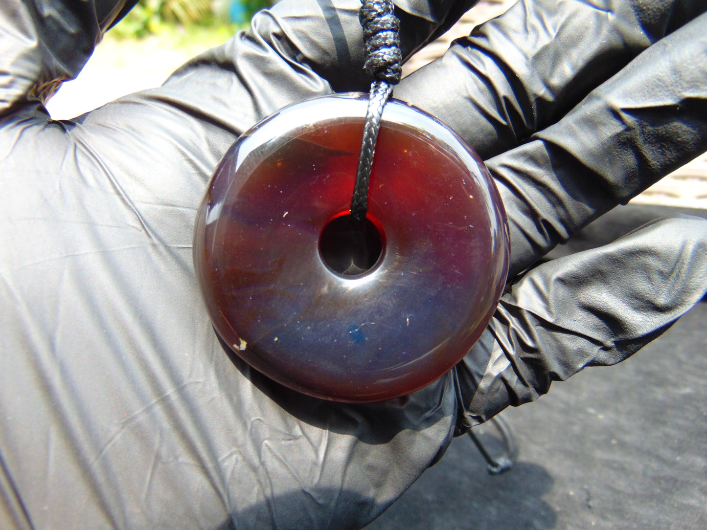 18 gr Donut Pendant Indonesian Crsytal Amber for Healing 26Y28