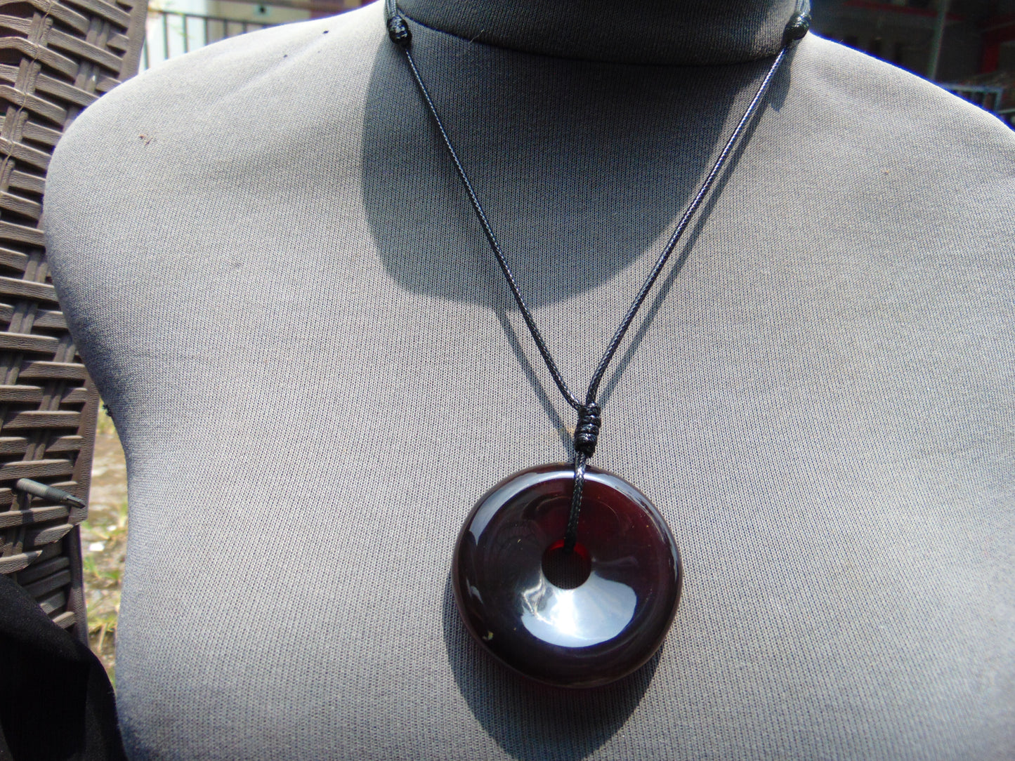 18 gr Donut Pendant Indonesian Crsytal Amber for Healing 26Y28