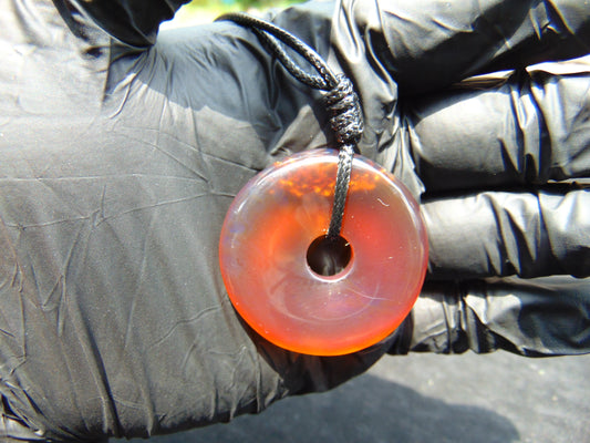 9 gr Donut Pendant Indonesian Blue Amber for Healing 26N6