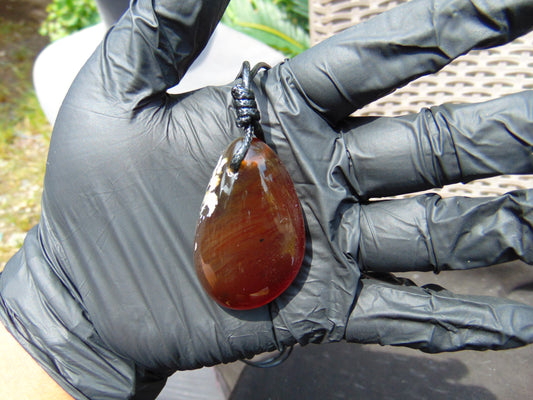 18 gram Pendant Indonesian Red Amber for Healing p50