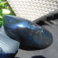 614 Gr Full Polished 20x9x4 cm Indonesia Black Blue Amber for Healing ML55