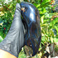 614 Gr Full Polished 20x9x4 cm Indonesia Black Blue Amber for Healing ML55