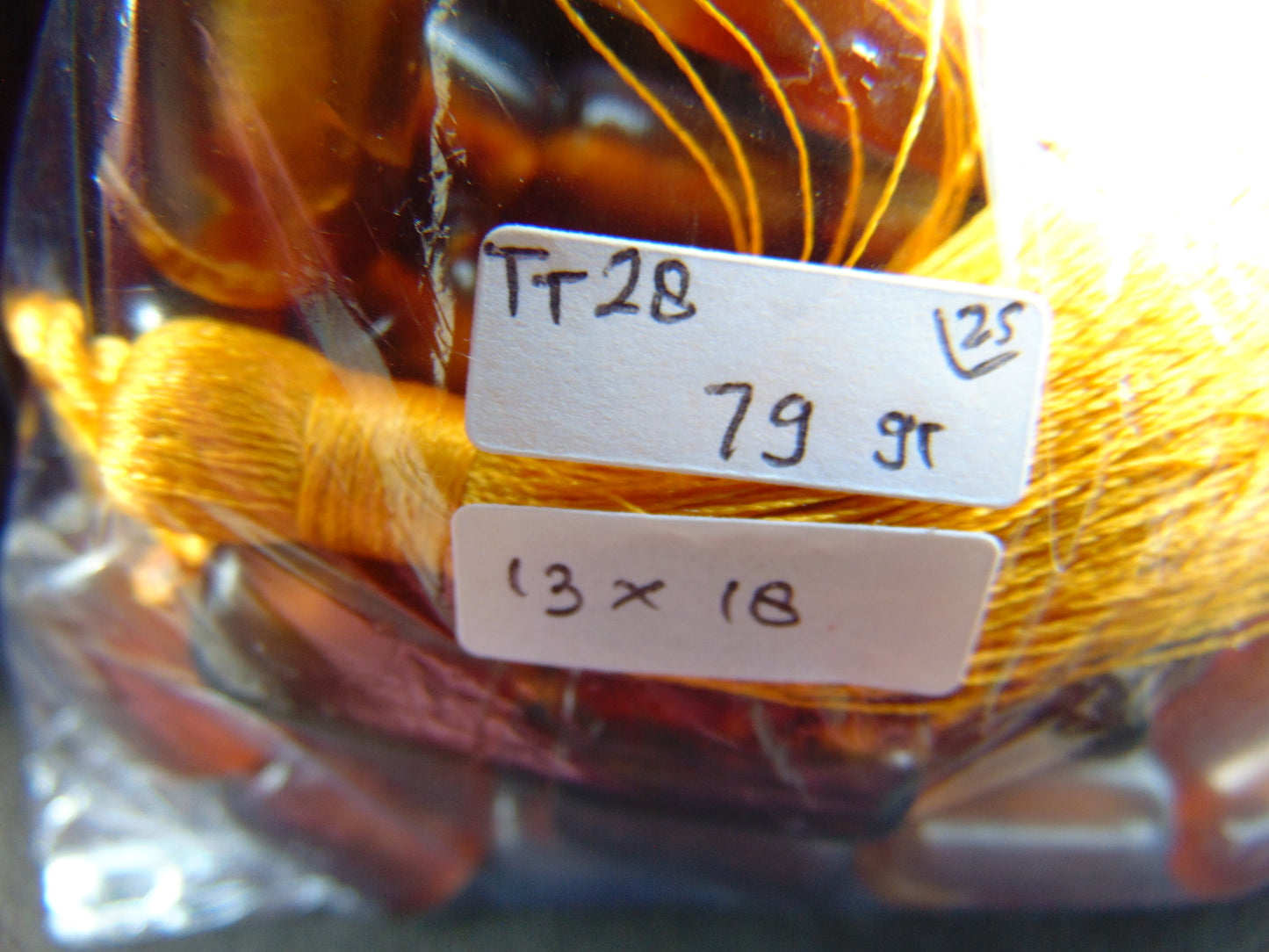 79 gr Komboloi Rosary 33+2 Beads 13x15 mm Indonesian Yellow Red Amber for Healing TT28