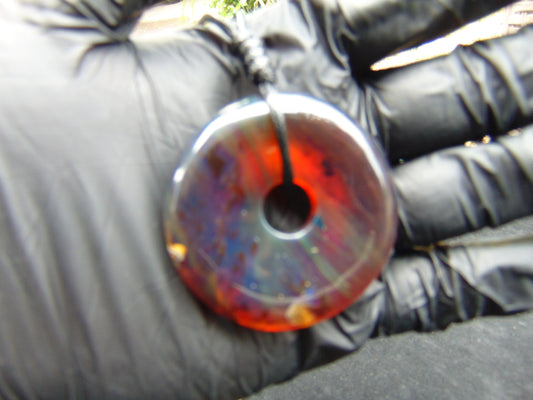 14.3 gr Donut Pendant 46x9 mm Indonesian Blue Amber for Healing 26N7