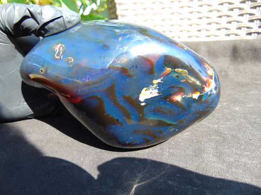 475 Gr Full Polished 13x9x4 cm Indonesia Blue Amber for Healing ML54
