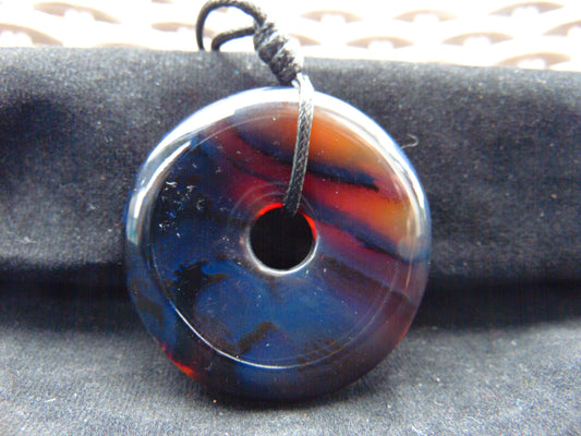 18 gr Donut Pendant Indonesian Blue Amber for Healing 26N19