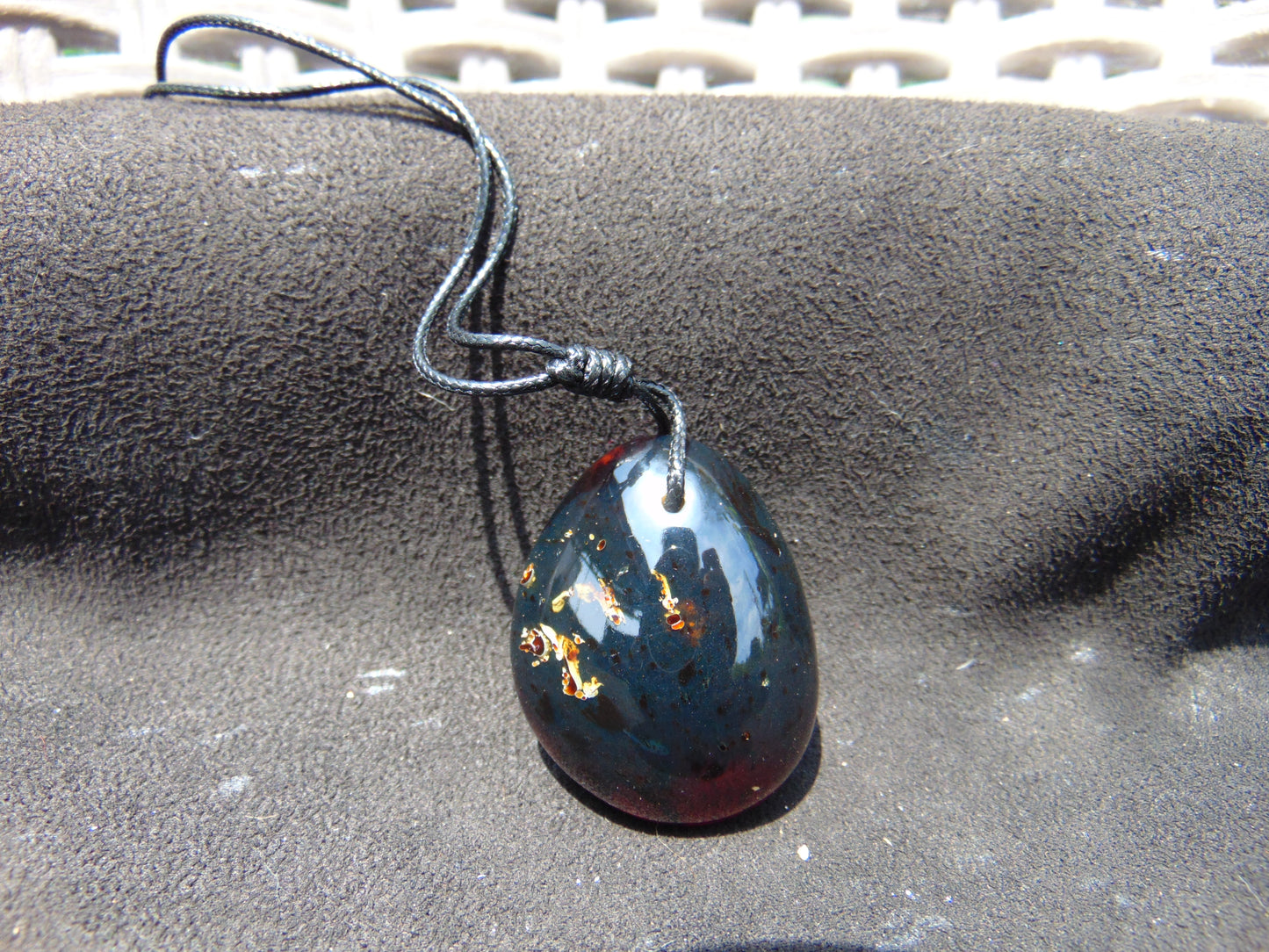 12 gr Pendant Indonesian Blue Amber for Healing PA48
